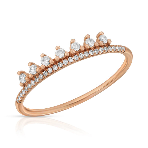 14KT ROSE GOLD DIAMOND CLAIRE RING