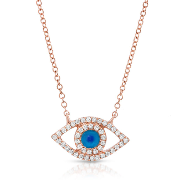 14KT ROSE GOLD DIAMOND COURTENEY NECKLACE