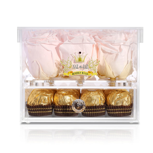 Preserved Roses Box of 9, with Ferrero Rocher Chocolates